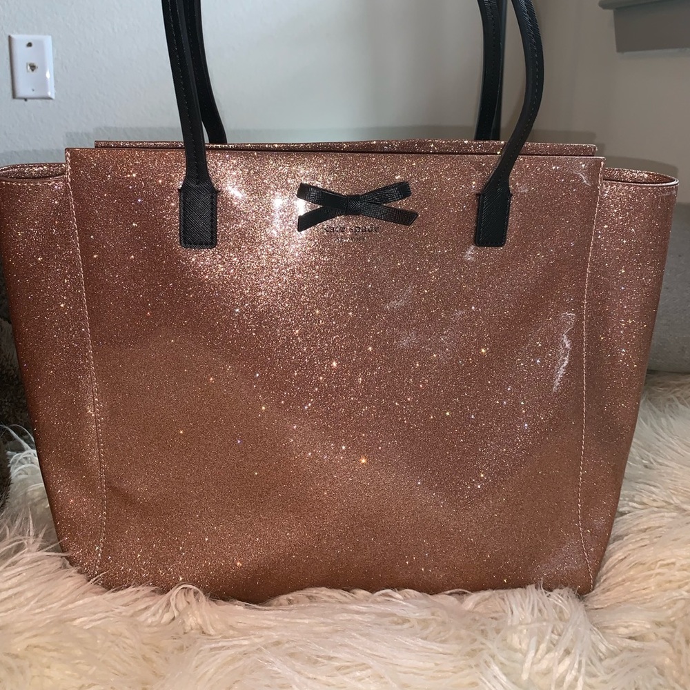 Kate Spade Rose Gold Glitter Purse